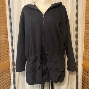 Vintage Lavon Sport jacket. Black with white lining. Size L